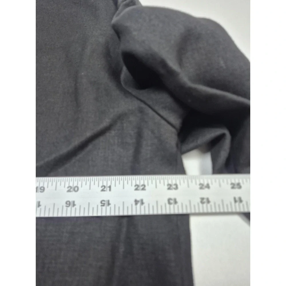 VTG Millenia Suit Mens L Black 100% Linen 2 Piece 36x36 USA NWT Unhemmed Summer